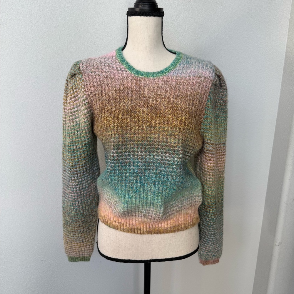 Broadway 38 Colorful Gradient Women's Crew Neck Sweater